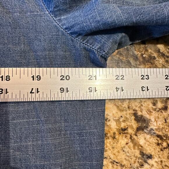 Diesel Mens XL Cotton Denim Western Style Long Sleeve Shirt with Snap Closure - Picture 5 of 8